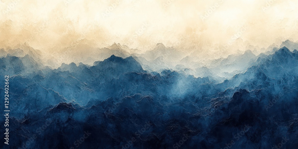 Poster textured abstract landscape abstract expressionism gradient light depth movement