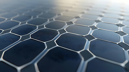 Futuristic Solar Panel Pattern 3D Design Blue Geometric Texture Illustration for Business Decor