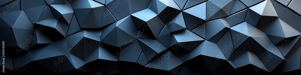 Poster minimalist abstract black triangle composition with soft lighting and geometric style