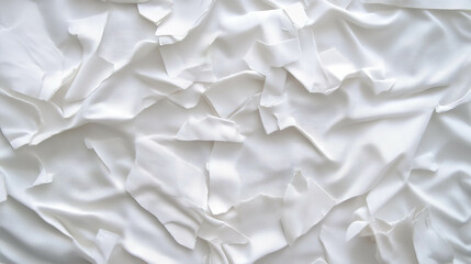Obraz premium Abstract white ripped fabric texture with frayed edges for creative design background