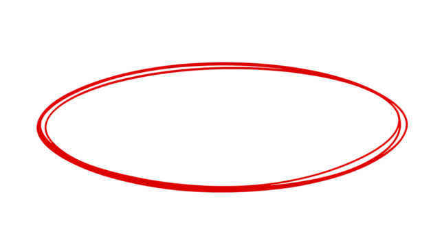Handwritten red circle on white and transparent background. For marking text, numbers, marker pen, pencil, logo, hand-drawn doodle grunge circle highlights. png.