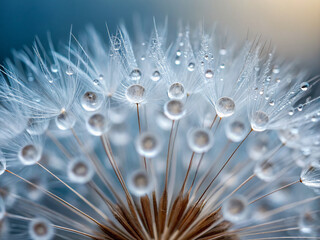 dandelion seed head. abstract, dandelion, flower, macro, nature, green, plant, light, water, black, sea, blue, white, bright, glass, color, seed
