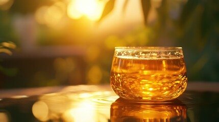 Sunset Tea Garden Glass Beverage