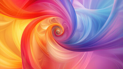 Obraz premium vibrant swirl of colors creates dynamic interplay of abstract forms, evoking sense of energy and movement