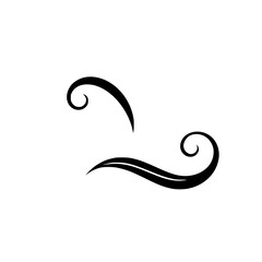 Obraz premium Black swirls on a white background