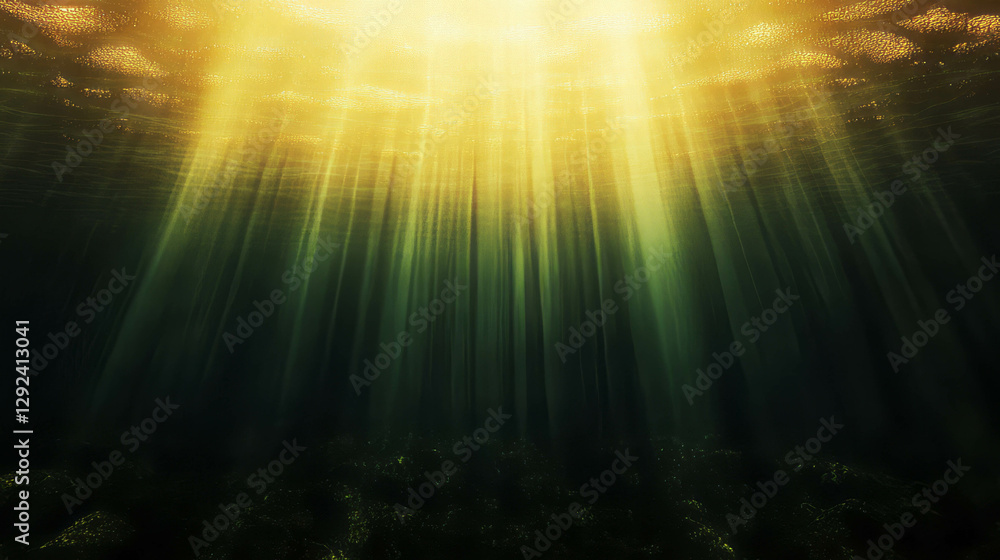 Poster sepia light rays creating an underwater glow and subtle atmosphere