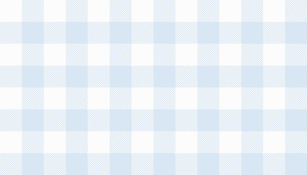 Blue Buffalo check seamless pattern. Pastel checkered plaid texture. Geometric square fabric print.
