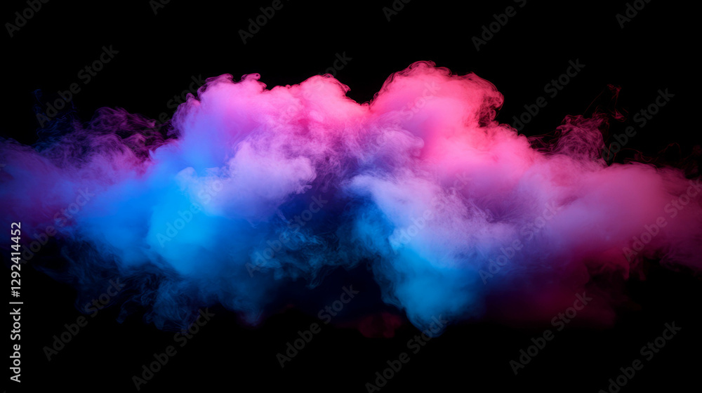 Aufkleber vibrant smoke and dust cloud with colorful particle background for abstract design