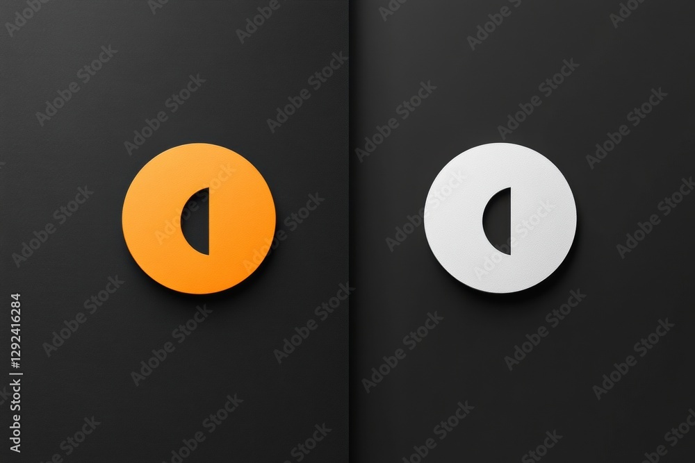 Aufkleber Comparison of outdated logo and modern redesigned logo showcasing new branding concept for corporate identity. Generative AI