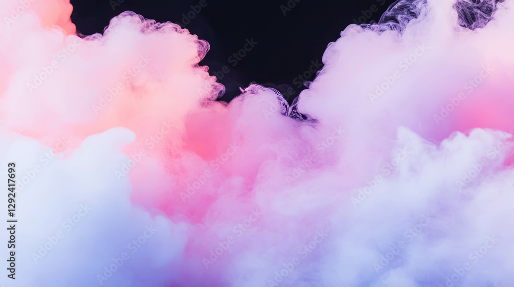 Poster ethereal smoke with subtle color gradients for artistic background or design
