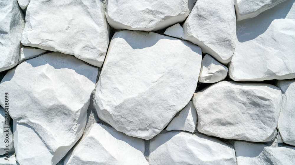 Aufkleber smooth white stone wall texture for architecture and design projects