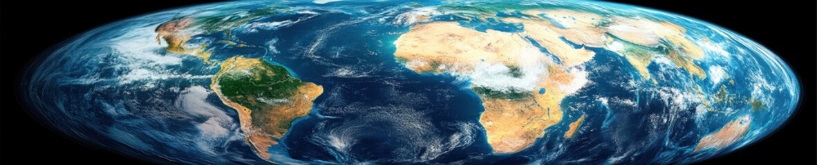 Hyper-realistic Earth Map Close-up of Americas with Vivid Colors and Soft Lighting