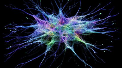 Neuron network, microscopic view, research
