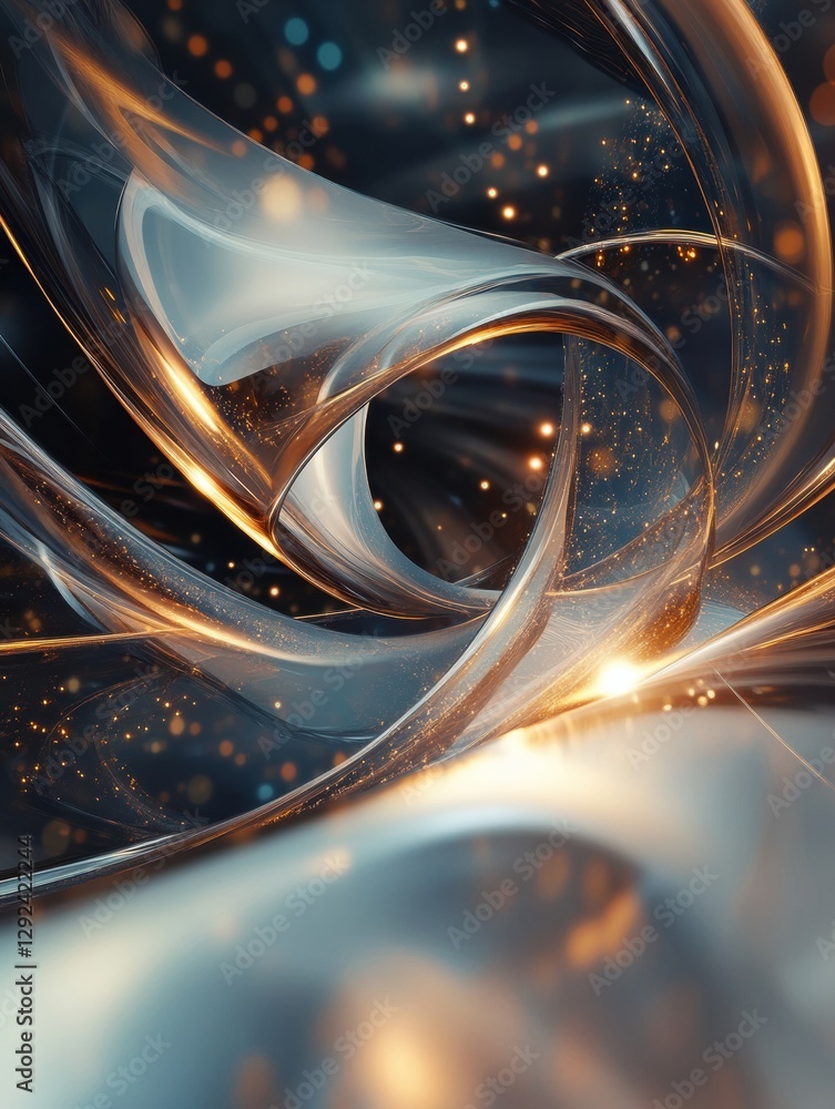 Fototapete abstract representation of agreement and business trust in a swirling design featuring light and mov