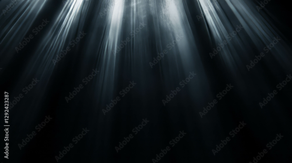 Poster ethereal glow with subtle light rays for tranquil background design