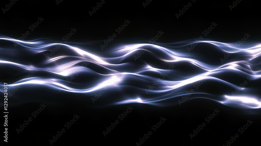 Poster abstract wave pattern with soft light effects for modern design