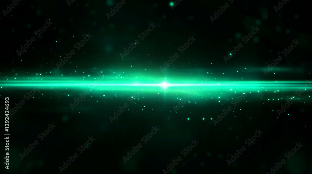 Poster soft mint glow with subtle light rays for elegant background design