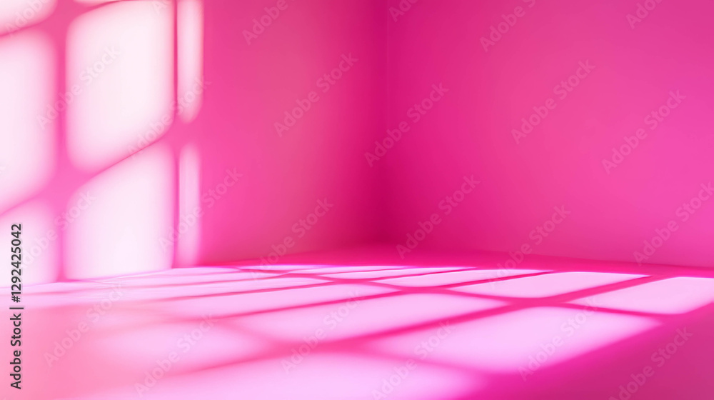 Poster soft pink glow with subtle shadows perfect for minimalist design projects