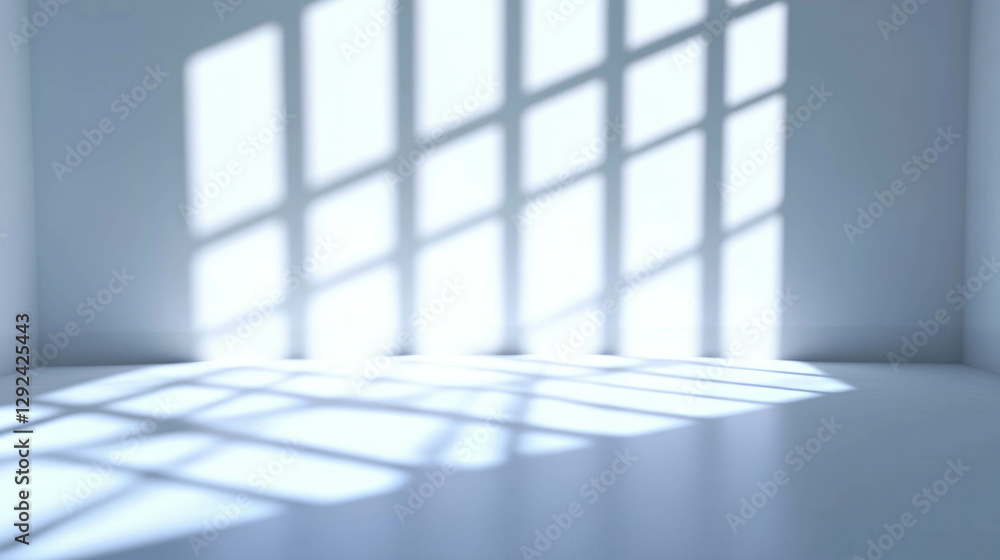 Poster soft white glow with subtle shadow patterns in minimalist background design