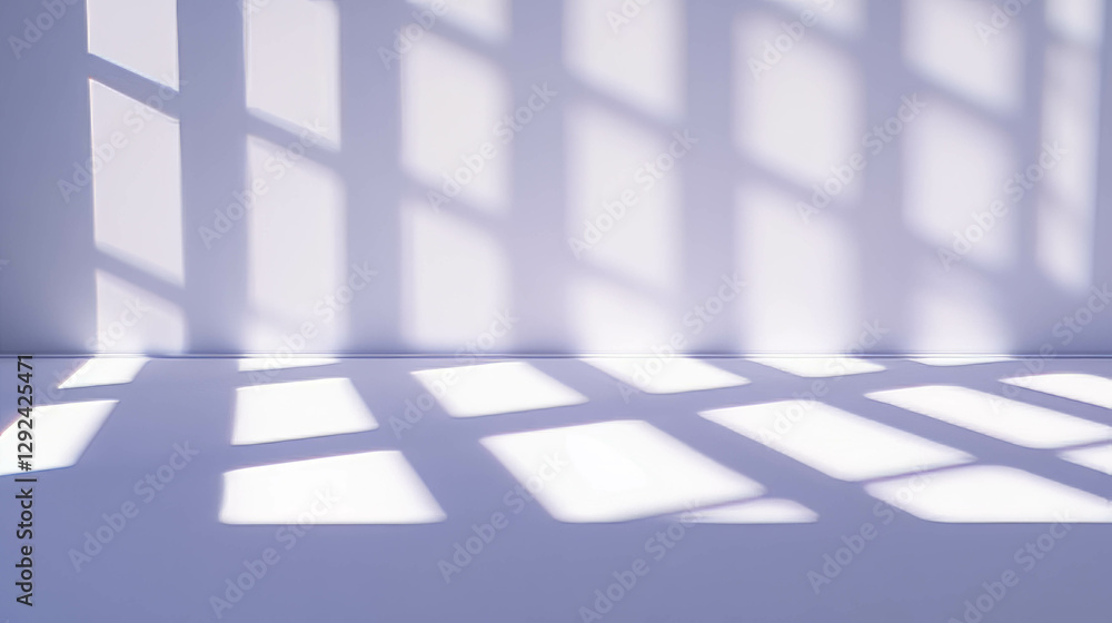 Poster tranquil white background with soft glow and subtle shadows for elegant design