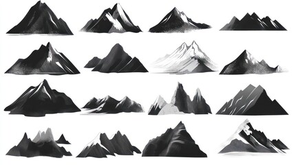 Sixteen Ink Mountains; Design Elements