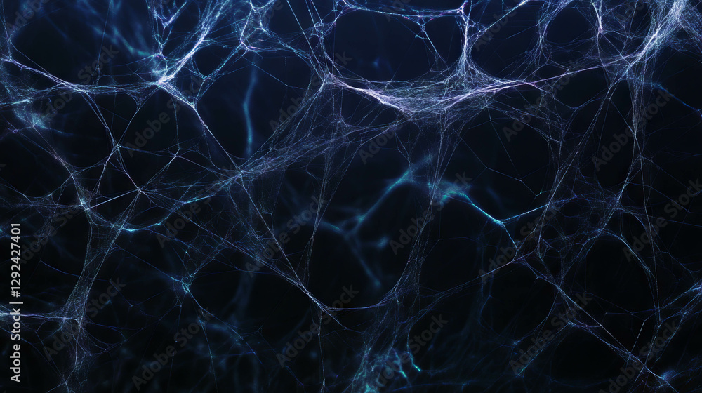 Aufkleber intricate spiderweb network on dark background for design and decoration