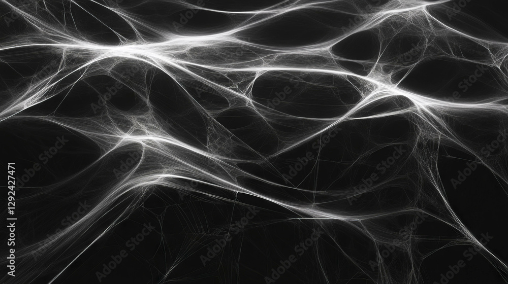 Poster intricate spiderweb design featuring complex network patterns for halloween decorations