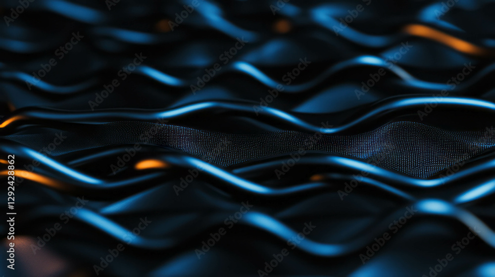 Poster abstract metallic texture with spiderweb elements for modern design