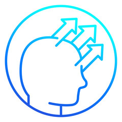 growth mindset line icon on white