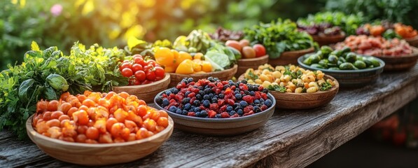 Vibrant Summer Vegan Picnic with Grilled Vegetables Fruits and Lemonade
