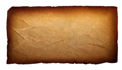 Vintage Aged Paper Scroll with Rustic Wooden Handles, Ancient Blank Paper Scroll with Frayed Edges, Old Torn Manuscript Parchment with Blank Space for Writing.