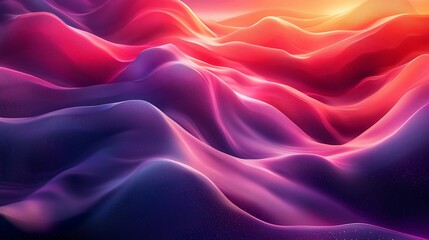 Obraz premium Abstract vibrant pink, purple, and orange wave background.