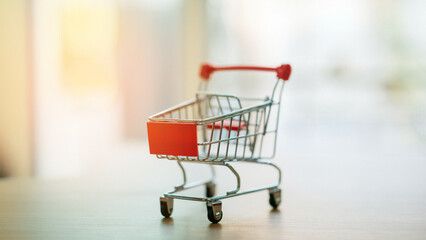 Shopping Trolley, Shopping Online Concept.