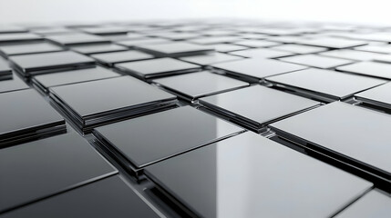 Solar Panels and Technology in Office Setting with Laptop and Keyboard Closeup