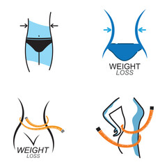 Weight loss vector flat design