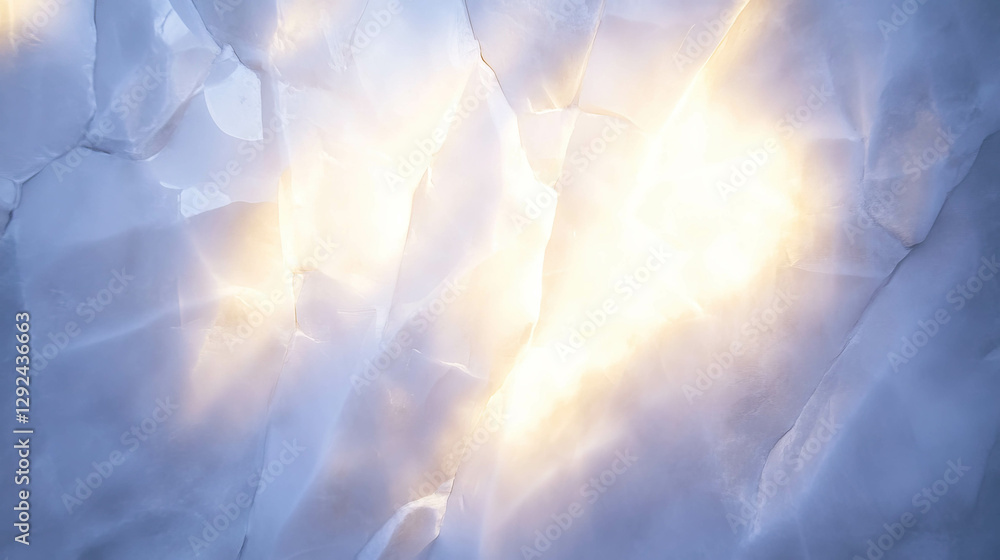 Poster illuminated stone wall with smooth polished surface - abstract light background