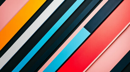 Obraz premium Vibrant diagonal striped pattern background for design projects
