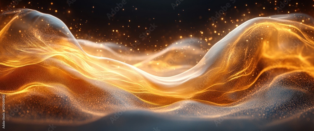 Aufkleber luxury abstract gold background with smooth waves and ambient light for modern graphic design and wa