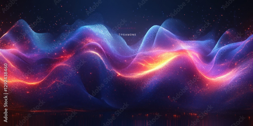Poster futuristic technology background with abstract waves and modern design for digital interface and ui