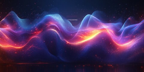 Futuristic Technology Background with Abstract Waves and Modern Design for Digital Interface and UI