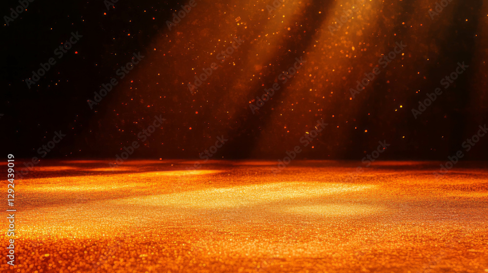 Poster warm golden sunlight rays creating atmospheric glow for design background