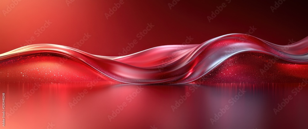 Poster futuristic red gradient metallic abstract design with light effect for technology wallpaper backgrou