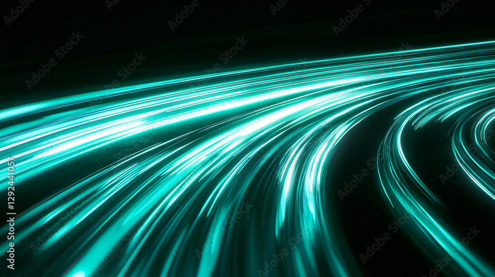 Poster abstract teal smoke patterns and shapes with dynamic flow for modern design