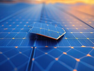 Photovoltaic Solar Cell Structure Close-Up