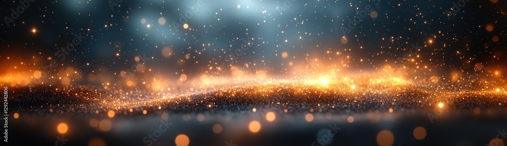 Poster abstract dreamy background with shimmering lights bokeh glittering sparkle effect and soft white silver colors