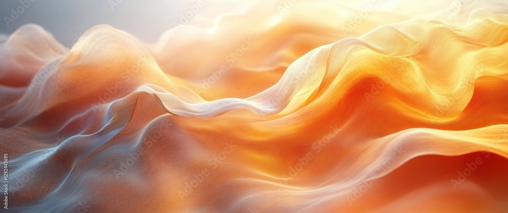 Poster abstract gold wave pattern with soft light and gradient design for modern technology background