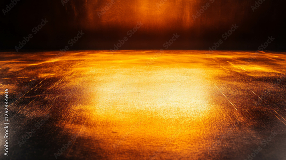 Poster abstract warm light reflection on tarnished surface for design and background use