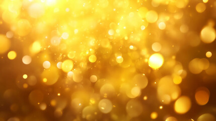 Obraz premium Warm golden light with soft textured bokeh background for festive and elegant designs