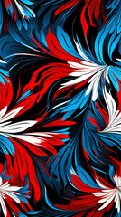 red and blue psychadelic patterns geometric shapes design poster background