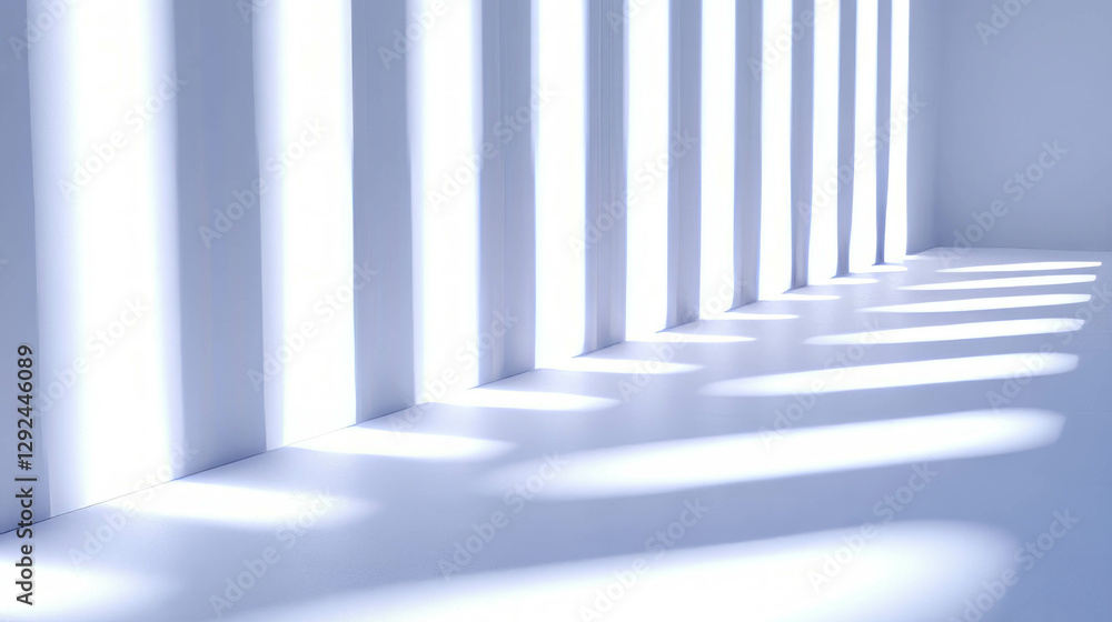 Aufkleber minimalist white light and shadow patterns on clean abstract background